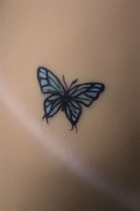 Small Blue Butterfly Inspiration Tattoo | Blue butterfly tattoo, Small butterfly tattoo ...