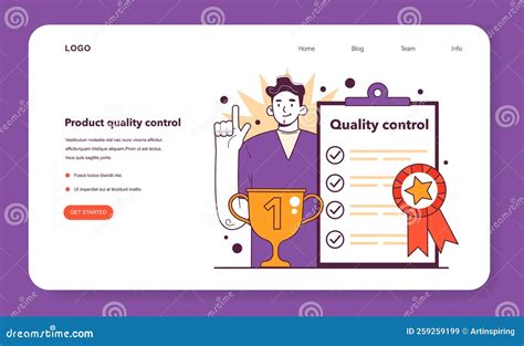 Product Quality Control Web Banner or Landing Page. Effective ...