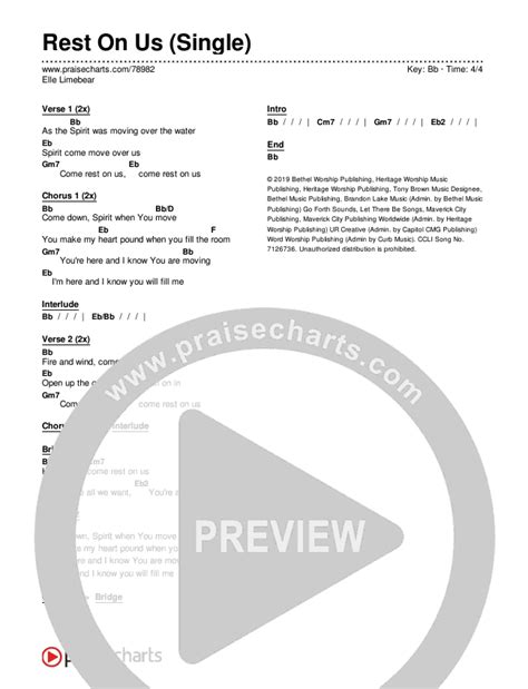 Rest On Us (Single) Chords PDF (Elle Limebear) - PraiseCharts