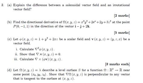 Solved Explain the difference between a solenoidal vector | Chegg.com