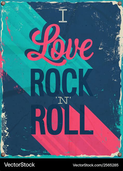 I love rock and roll Royalty Free Vector Image