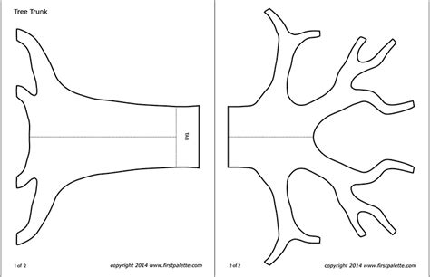 Tree Trunk | Free Printable Templates & Coloring Pages | FirstPalette.com