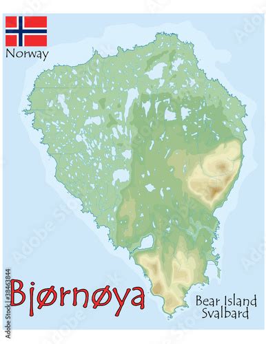 bjornoya bear island norway map flag emblem - Buy this stock vector and explore similar vectors ...