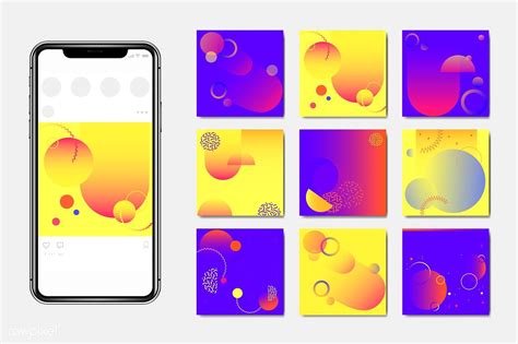 Colorful marketing abstract background vector set | premium image by ...