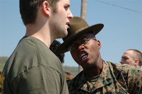 File:Marine Corps drill instructor yells at recruit.jpg - Wikimedia Commons