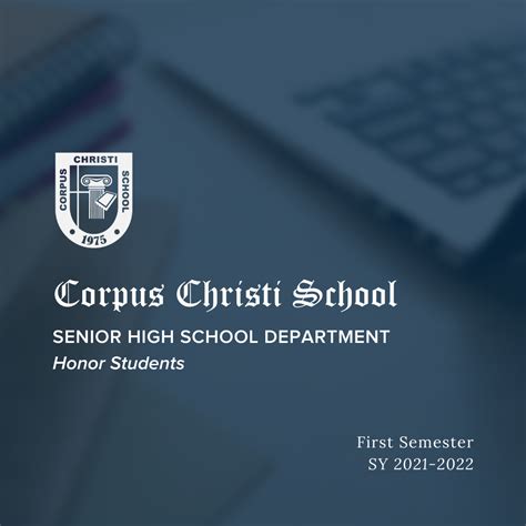 Congratulations to our Senior High... - Corpus Christi School