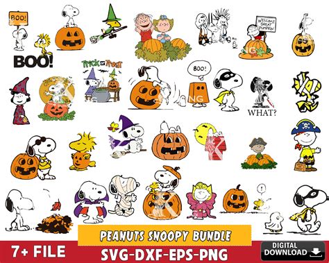 Peanuts Snoopy Halloween svg, Snoopy SVG DXF EPS PNG , for Cricut, Sil – kingbundlesvg