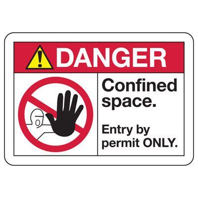 ANSI Z535 Safety Signs - Danger Confined Space | Seton