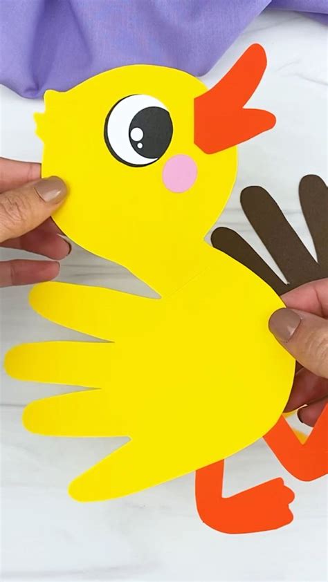 Handprint Duck Craft For Kids | Preschool crafts, Craft instructions ...