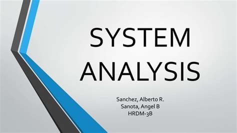 System analysis in Management | PPT