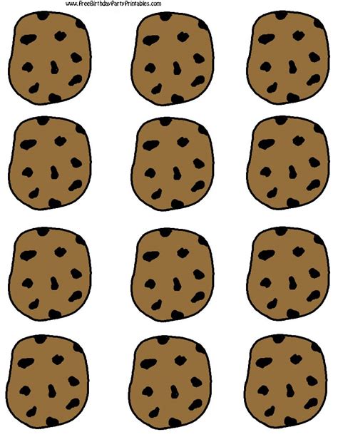 Printable Chocolate Chip Cookie Template - Printable Templates