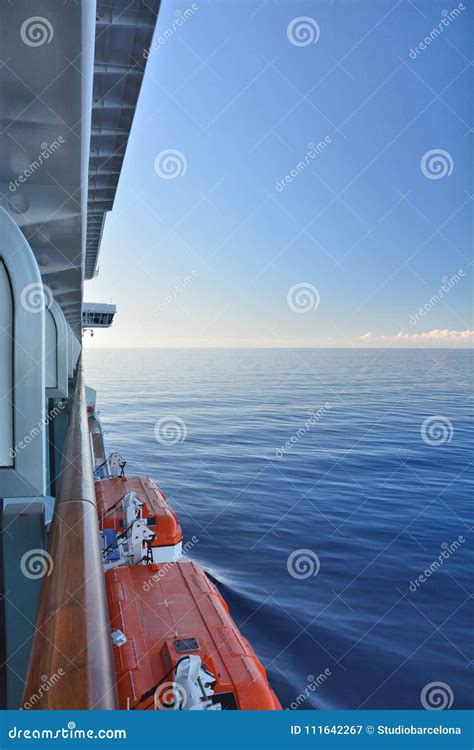 View from the Balcony of the Cruise Ship Stock Image - Image of scenic ...