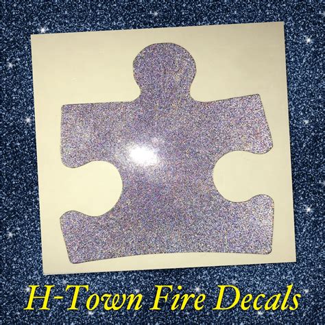 Autism Puzzle Piece Logo HIGHLY REFLECTIVE Durable | Etsy