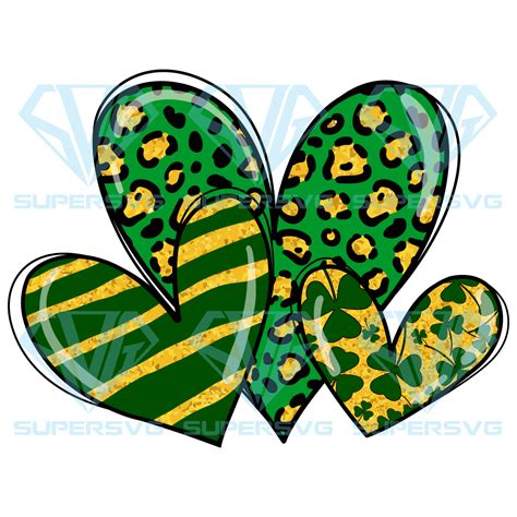 Green Leopard Heart Cricut Svg Files, Heart Svg