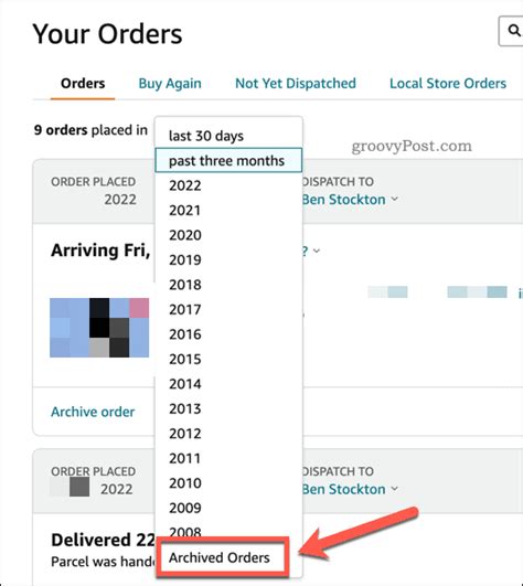 How to Archive Amazon Orders