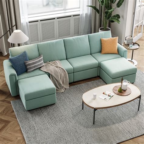 LINSY HOME Modular Couches and Sofas Sectional with Storage Sectional ...