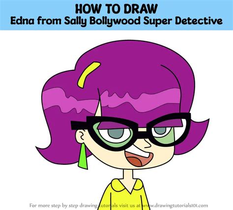 How to Draw Edna from Sally Bollywood Super Detective (Sally Bollywood Super Detective) Step by Step