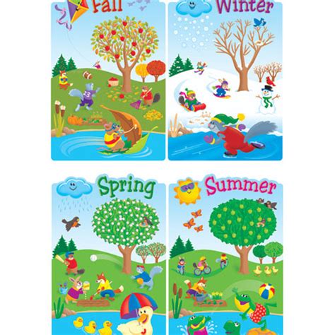 Four Seasons Bulletin Board for Preschool | Seasons preschool, Seasons ...