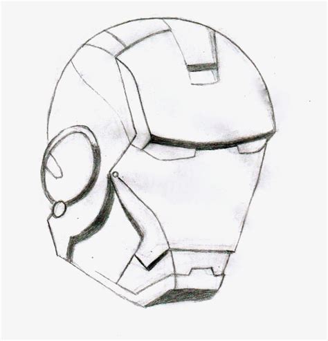 Iron Man Helmet Sketch at PaintingValley.com | Explore collection of ...