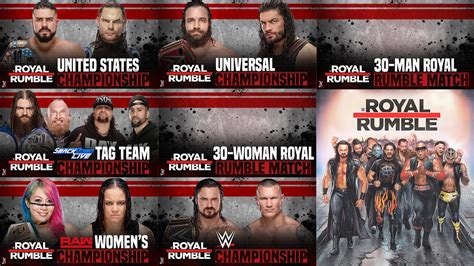 WWE Royal Rumble 2019 Match Card : r/WWEGames