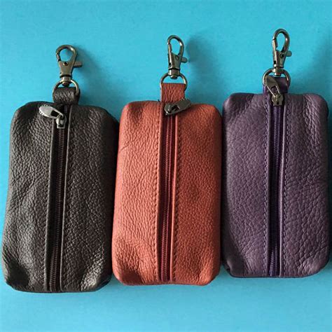 Hot Sale Practical Leather Key Holder Car Key Wallets Men Key Organizer Zipper Key Case Bag ...