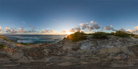 360 HDRI panorama of Hawaii Beach in 30k, 15k and 4k resolution