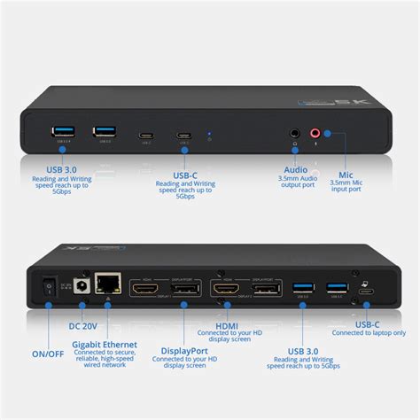 USB-C Dual 4K Universal Docking Station with Power Delivery - China ...