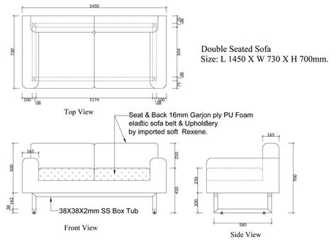 Sofa Construction Drawing - Drawing.rjuuc.edu.np