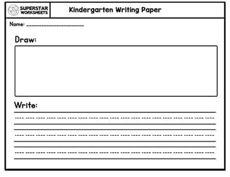 Kindergarten Lined Paper Landscape