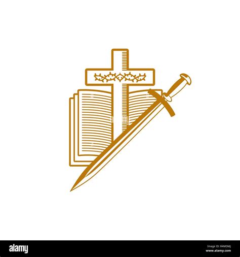 Church logo. Christian symbols. The cross of Jesus Christ, the Holy ...