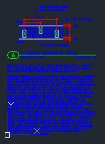 1 Hour Demising Wall-Sound w/ Wood - CAD Files, DWG files, Plans and Details