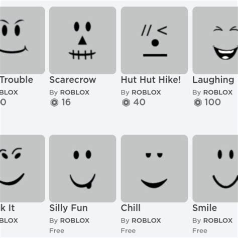 Roblox Faces With Names