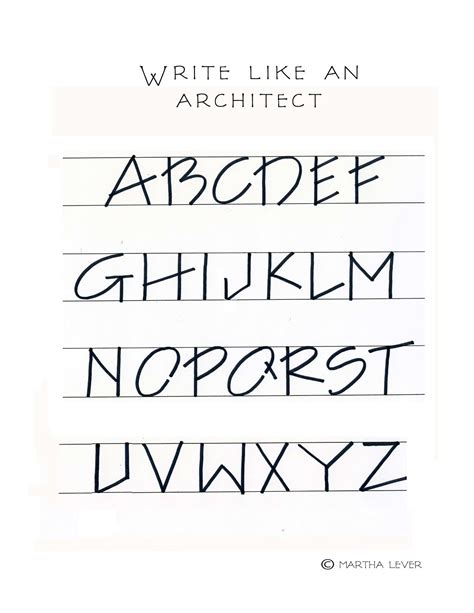 Martha's Paintings: "Architect Writing" | Architectural lettering, Lettering, Hand lettering ...