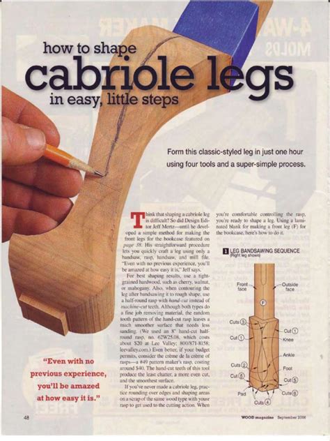 Cabriole Legs Hot To Shape | PDF