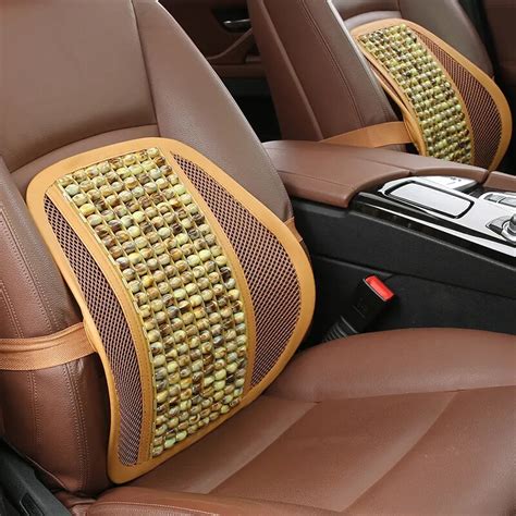 Car waist summer ice screen eye air massage waist cushion cushion for leaning on of back office ...