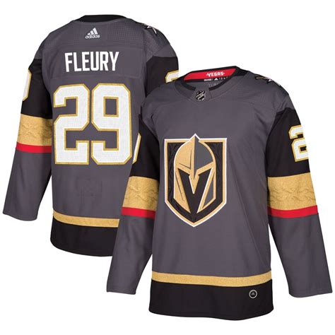 adidas Marc-Andre Fleury Vegas Golden Knights Gray Authentic Player Jersey