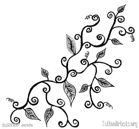 vine-tattoo-artistsorg-o-r-tattoodonkey-tattoo-design | Vine tattoos, Flower vine tattoos, Rose ...