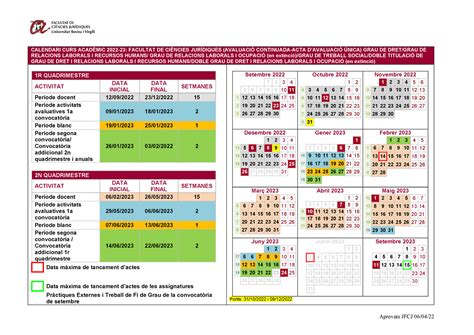 Calendari Academic Uab 2024-25 - Heddi Kristal