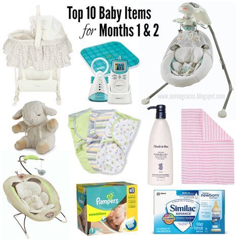 Top 10 Baby Items for Months 1 & 2 - Seven Graces