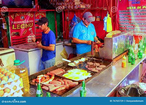 Local Men Cooking at a Food Stall at Mercado Cuatro in Asuncion ...