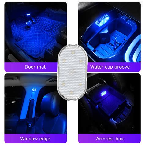 Car LED Touch Lights Super Bright Wireless Car Reading Lamps Car Interior Lights | eBay