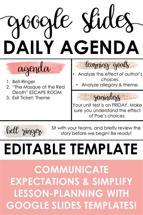 Daily Agenda Slides Template Free Web This Bundle Of Free Google Slides ...