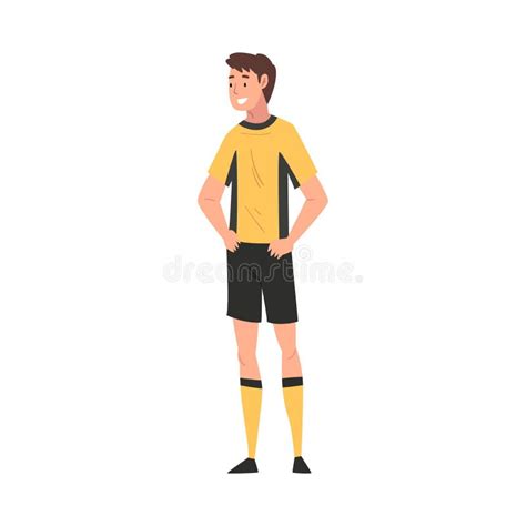 Man Soccer Player in Sports Uniform, Male Athlete Character Vector ...