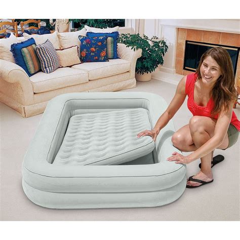 Intex Kidz Inflatable Raised Frame Camping Air Mattress w/ Hand Pump (2 Pack) - Walmart.com