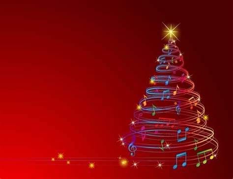 Musical Christmas Tree Vectors images graphic art designs in editable ...