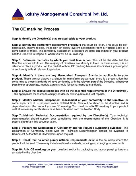 The ce marking process