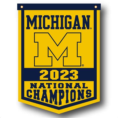 Michigan Wolverines 2023 National Champs Wool Felt