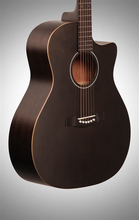 Schecter Deluxe Acoustic Guitar, Satin See Thru Black