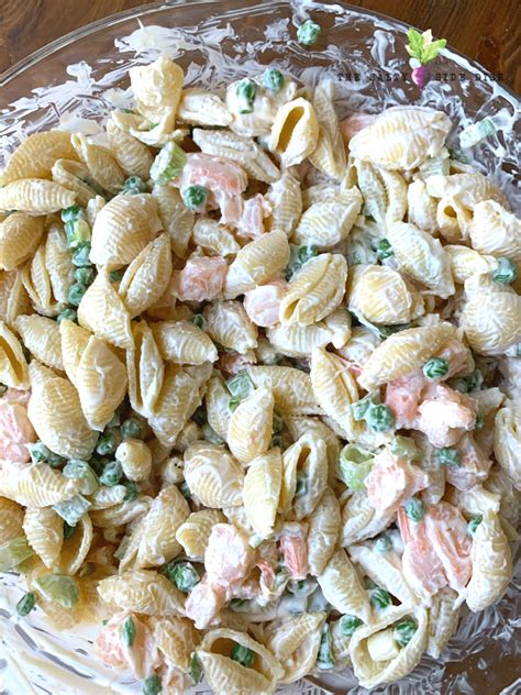 Seafood Pasta Salad with Sauteed Shrimp and Pasta Shells, a Creamy ...