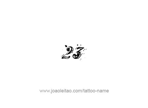 Twenty Three-23 Number Tattoo Designs - Page 4 of 4 - Tattoos with Names